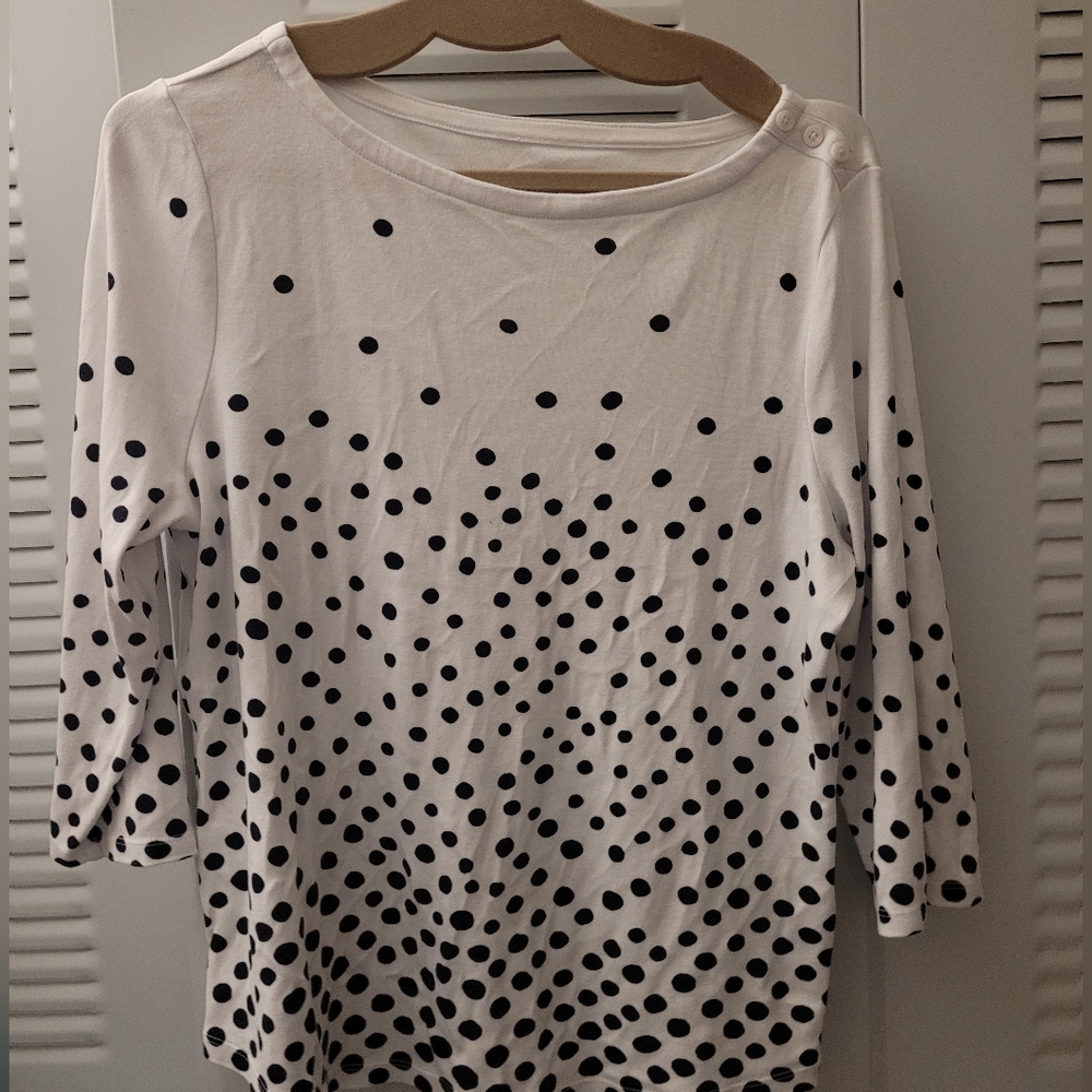 100% Pima Cotton Polka Dot Women's Top